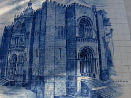 blue and white tiles azulejos tiles portugal porto