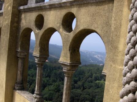 View from Pena National Palace Sintra Portugal
