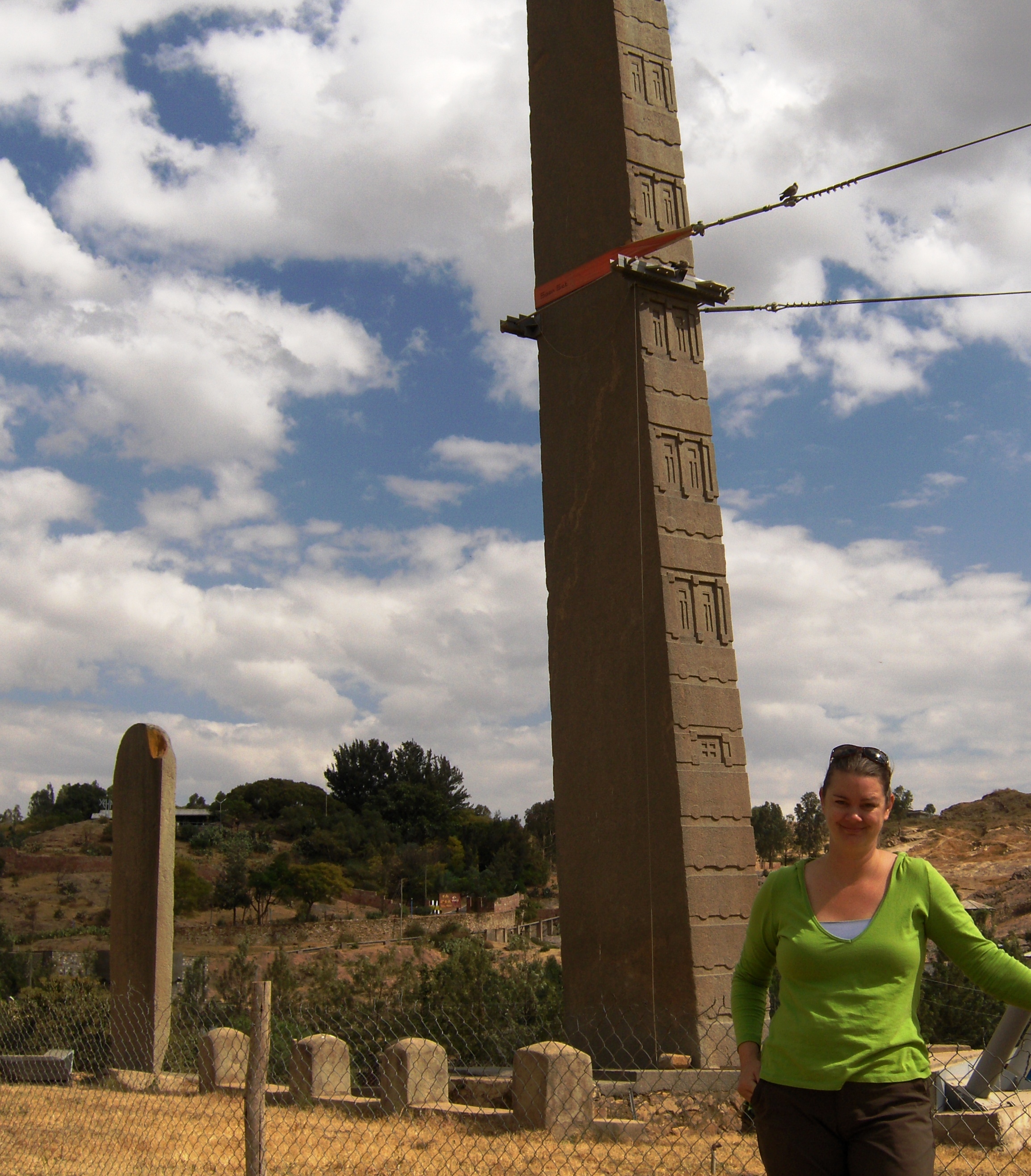 at the stele in Axum Ethiopia