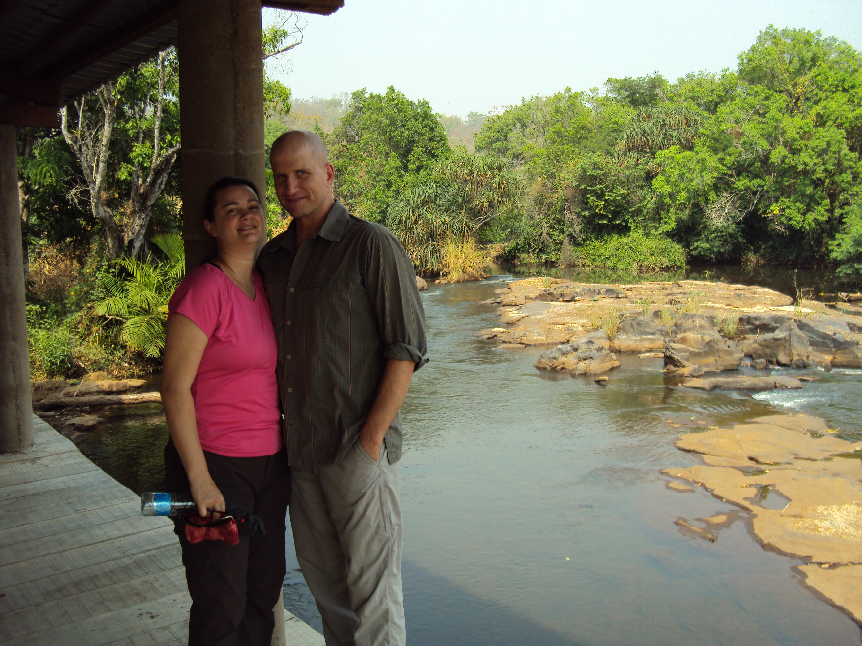 couple at Boali waterfall central african republic bangui