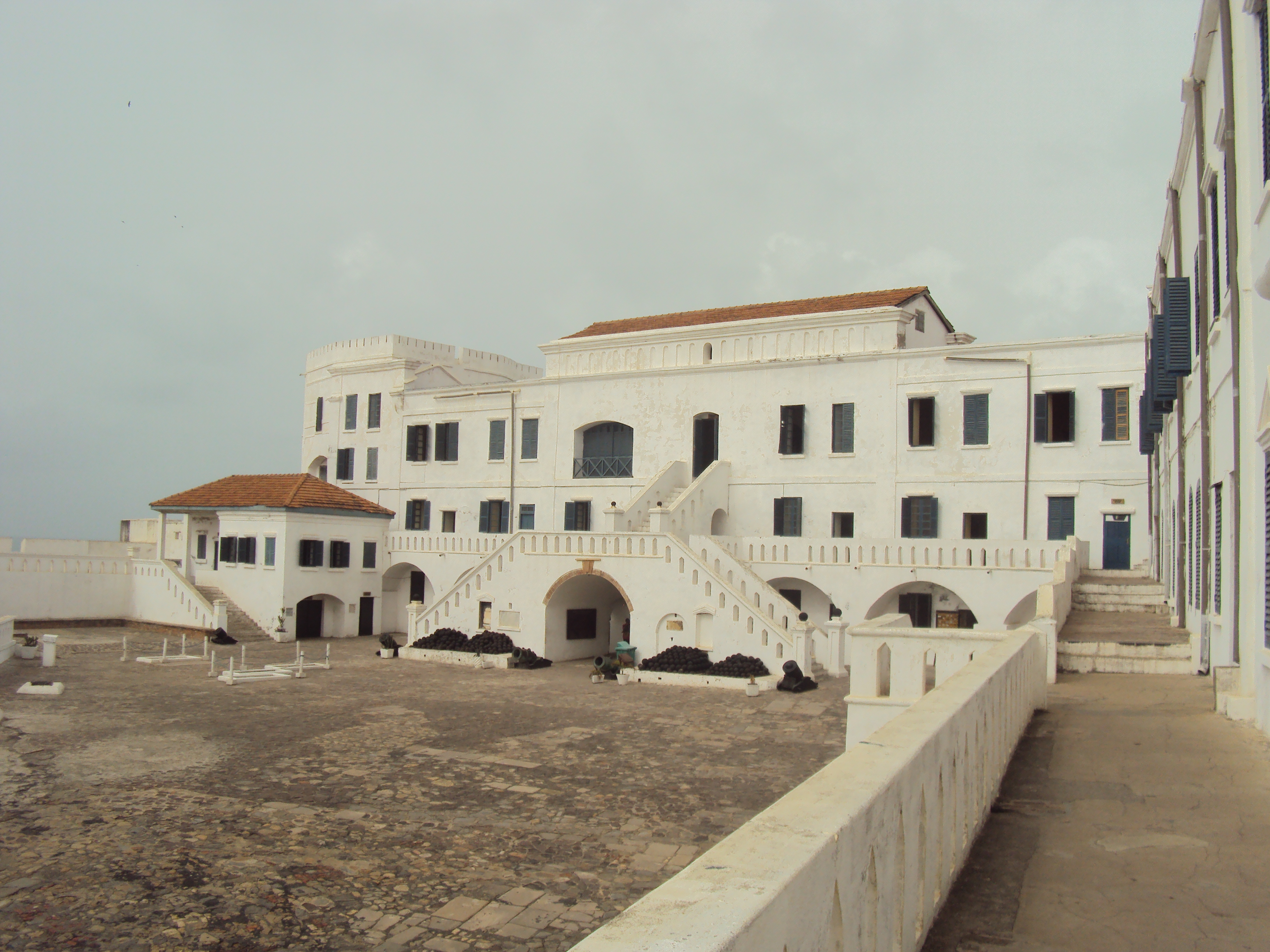 exterior view cape coast slave castle ghana africa