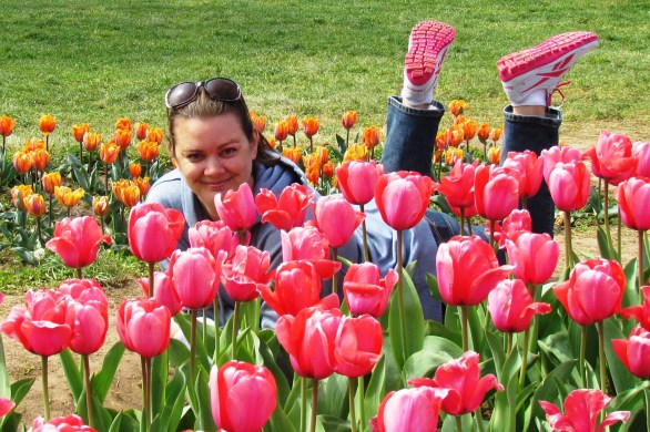 Deah in April in DC tulips