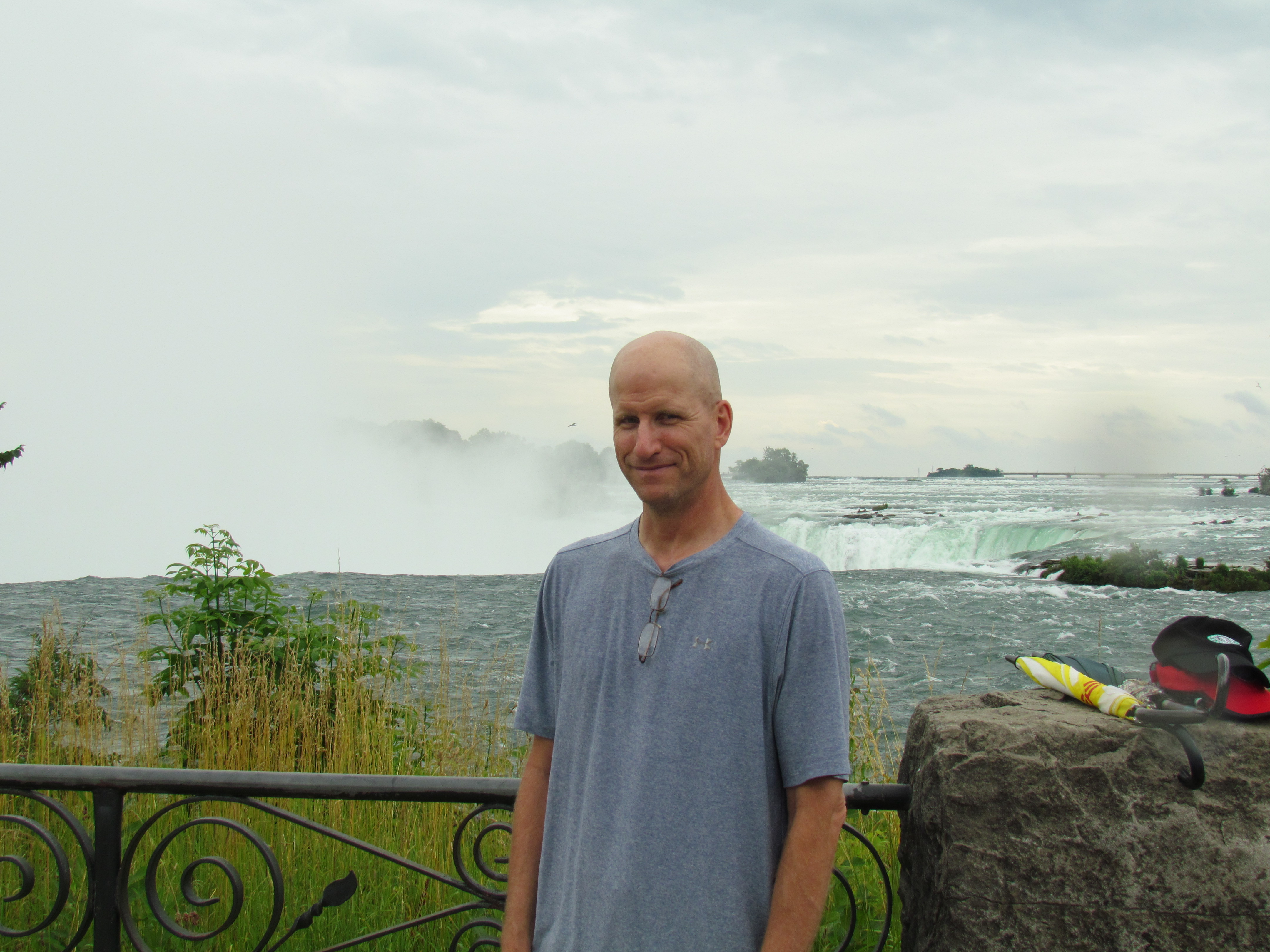 Man standing at Niagara Falls Canada