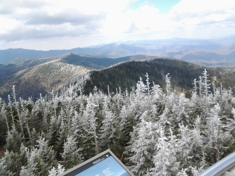 frosted trees appalachian trail tennessee clingman's dome