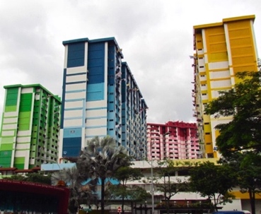 colorful buildings in Singapore