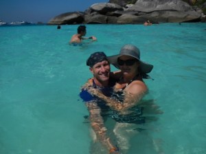 blue water at Similan Islands Thailand