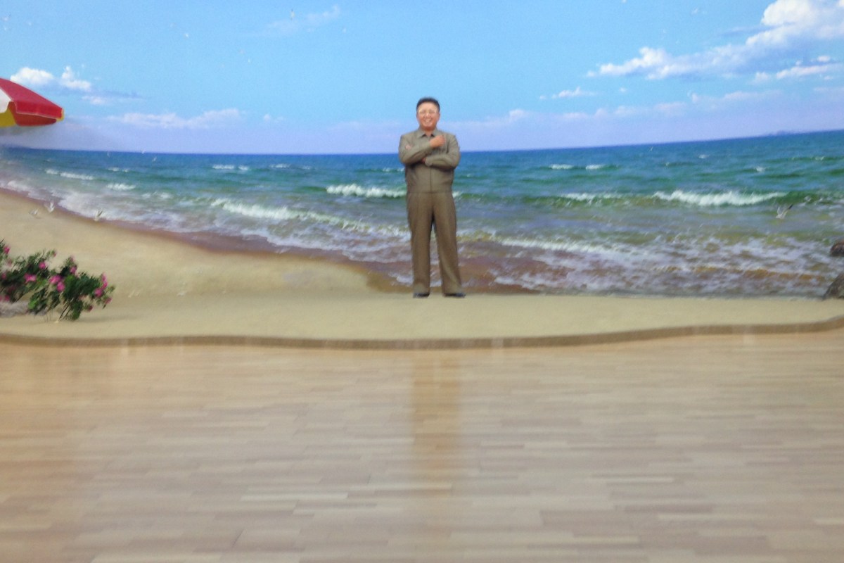 Kim Jung Un visits the beach