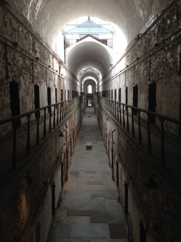 Interior hallways of Eastern State Penitentiary Philadelphia Pennsylvania