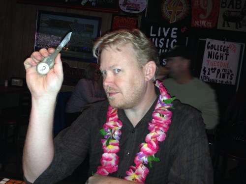 Hunter in a bar on his birthday