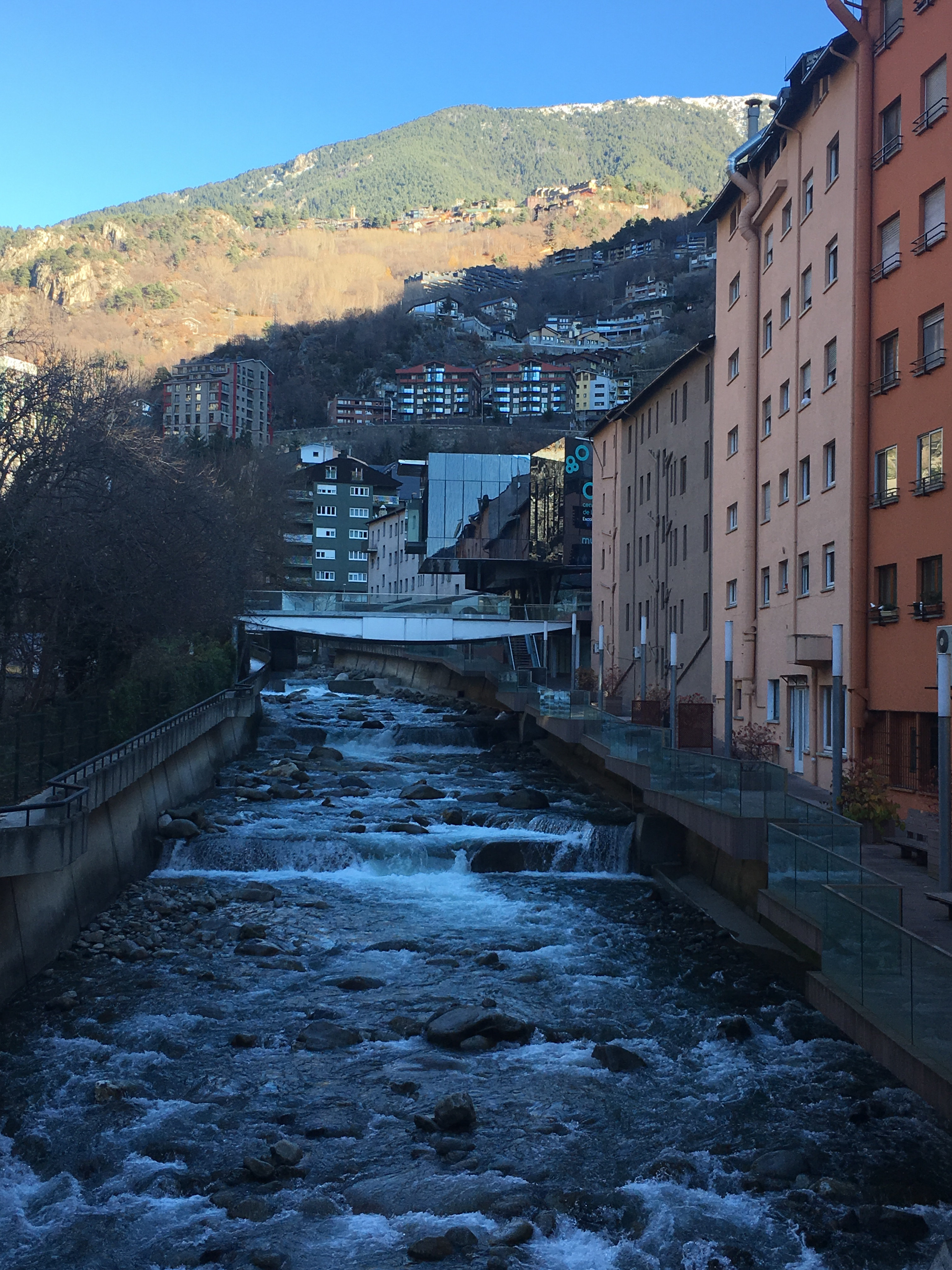 Andorra buildings with stream