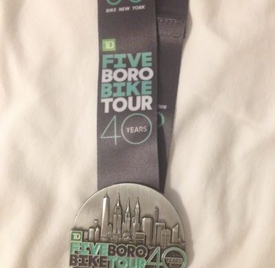 Five Boro Bike Tour Medal, New York City