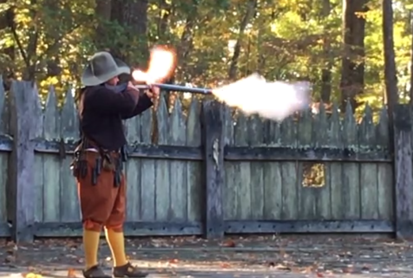 gunfire at Jamestown Settlement