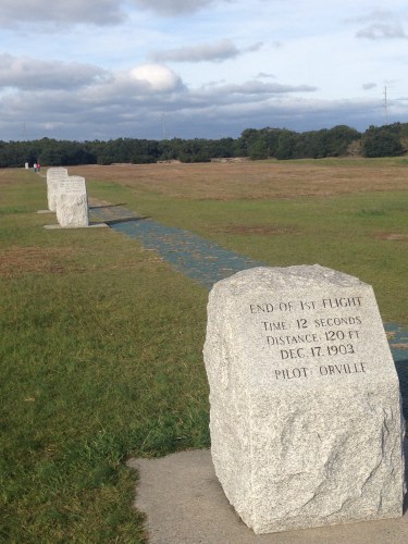 Flight Markers at Kitty Hawk North Carolina Outer Banks