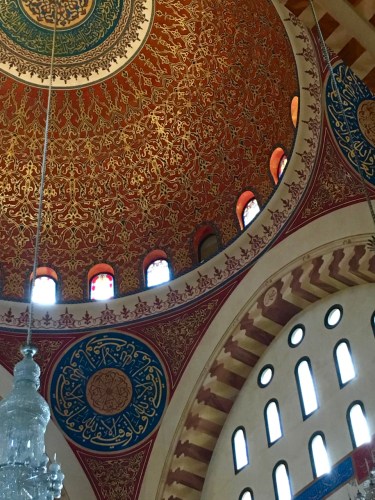 interior view of dome in mosque in Beirut