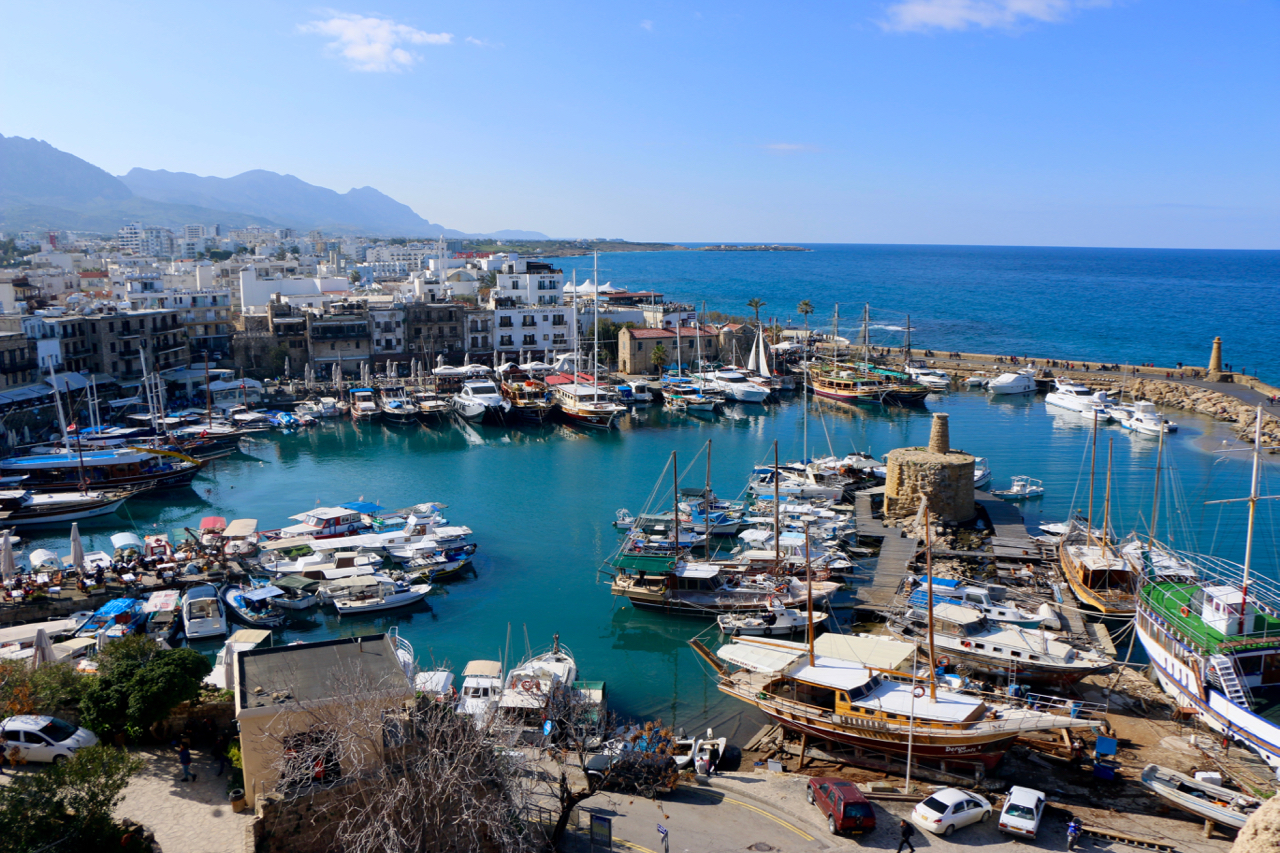 boats and harbor Girne, Cyprus