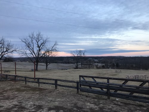 Sunset at Quattro Goombah winery loudoun county virginia