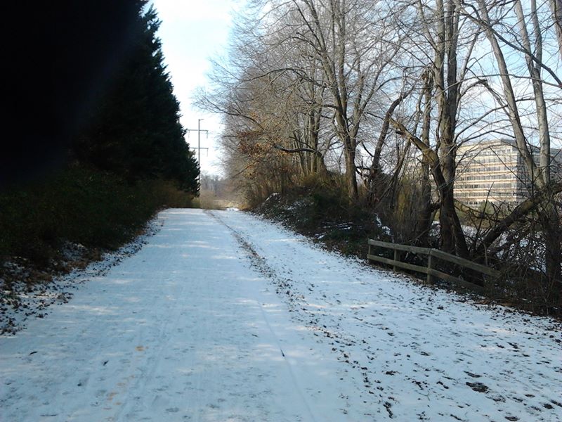 The WOD trail on a snowy day Reston Virginia