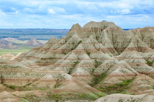 Badlands National Park striped hills