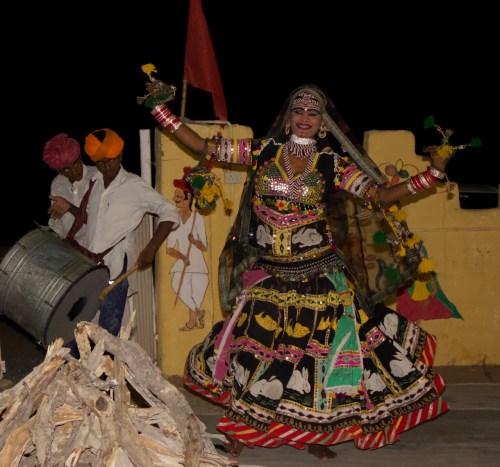 woman dancing at India Rajasthan cultural dance