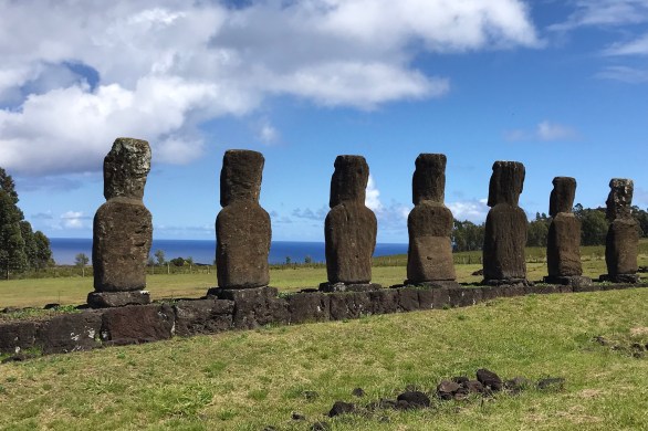 Moai on Rapa Nui, Easter Island, Chile
